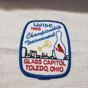 Vintage 1985 WIBC Championship Tournament in Toledo,  Ohio Patches,  Charm